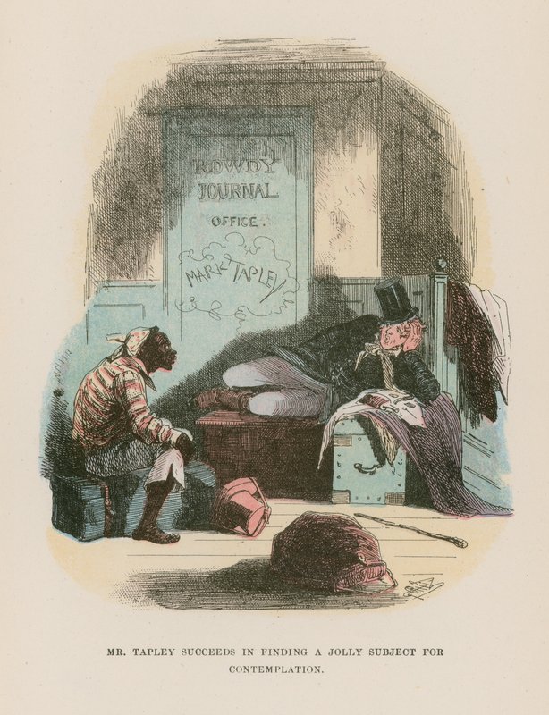 Illustration til Martin Chuzzlewit af Hablot Knight Browne