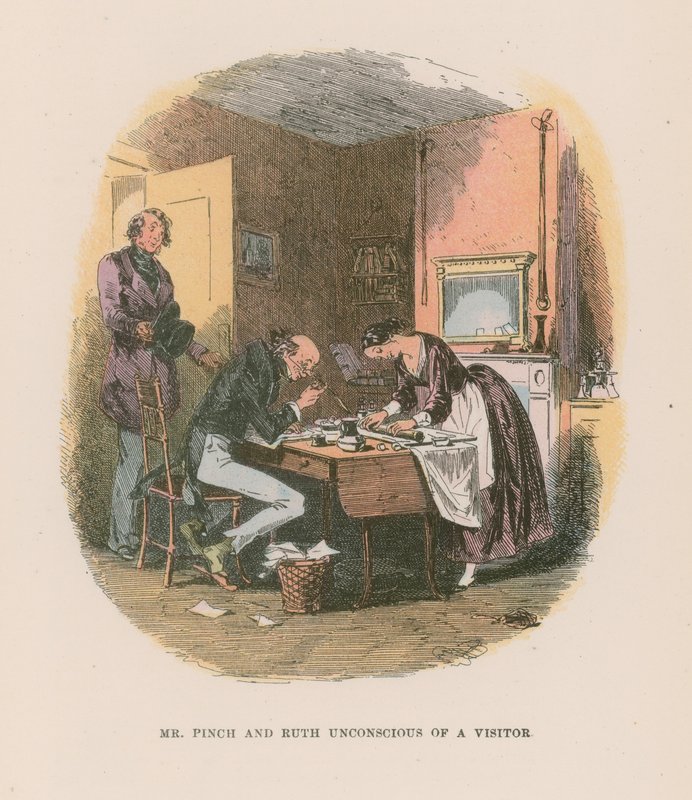 Illustration til Martin Chuzzlewit af Hablot Knight Browne