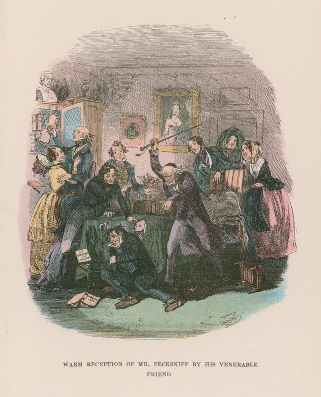 Illustration til Martin Chuzzlewit af Hablot Knight Browne