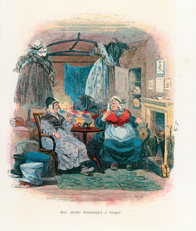 Illustration til Martin Chuzzlewit af Hablot Knight Browne