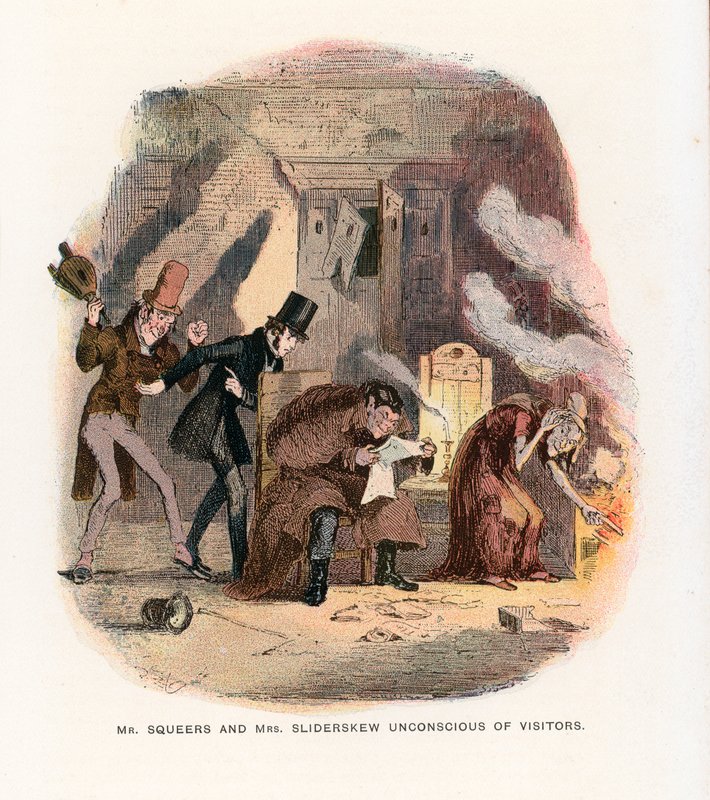 Illustration til Nicholas Nickleby af Hablot Knight Browne