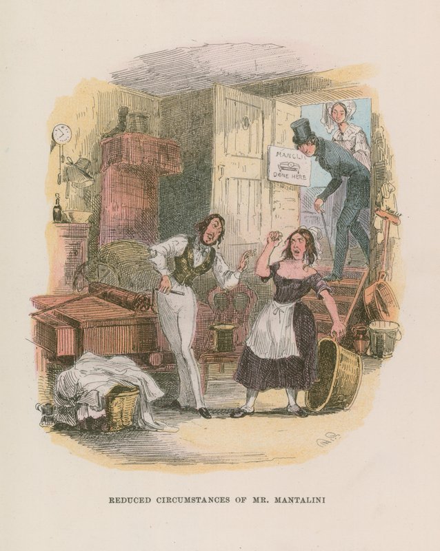 Illustration til Nicholas Nickleby af Hablot Knight Browne
