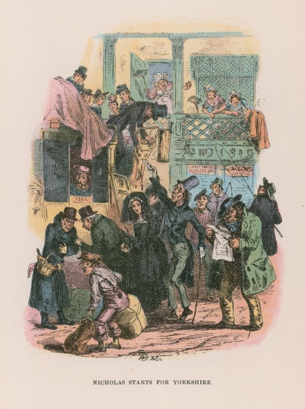 Illustration til Nicholas Nickleby af Hablot Knight Browne