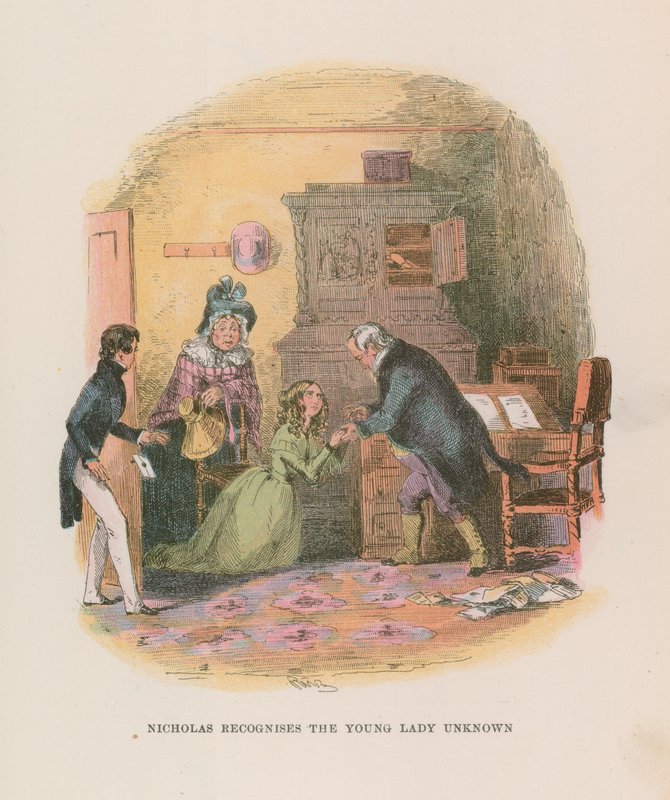 Illustration til Nicholas Nickleby af Hablot Knight Browne
