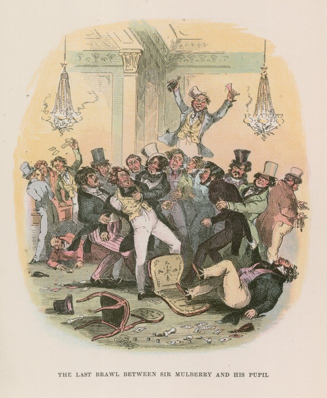 Illustration til Nicholas Nickleby af Hablot Knight Browne