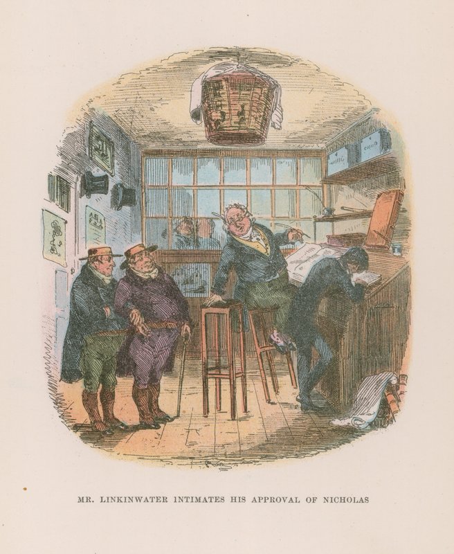 Illustration til Nicholas Nickleby af Hablot Knight Browne