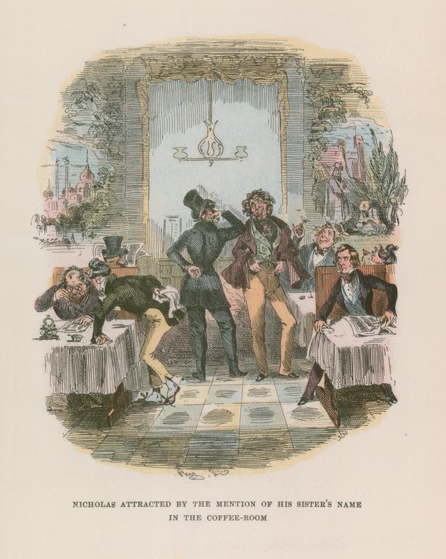 Illustration til Nicholas Nickleby af Hablot Knight Browne