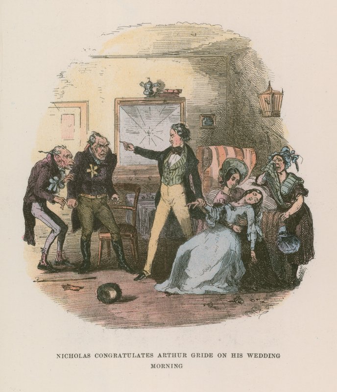 Illustration til Nicholas Nickleby af Hablot Knight Browne