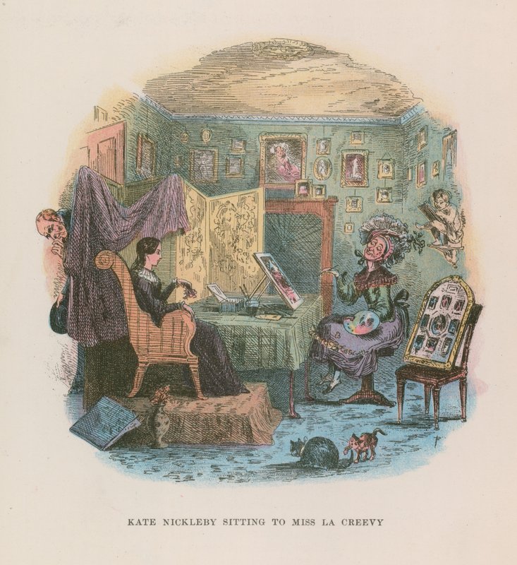 Illustration til Nicholas Nickleby af Hablot Knight Browne