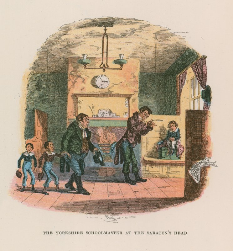 Illustration til Nicholas Nickleby af Hablot Knight Browne