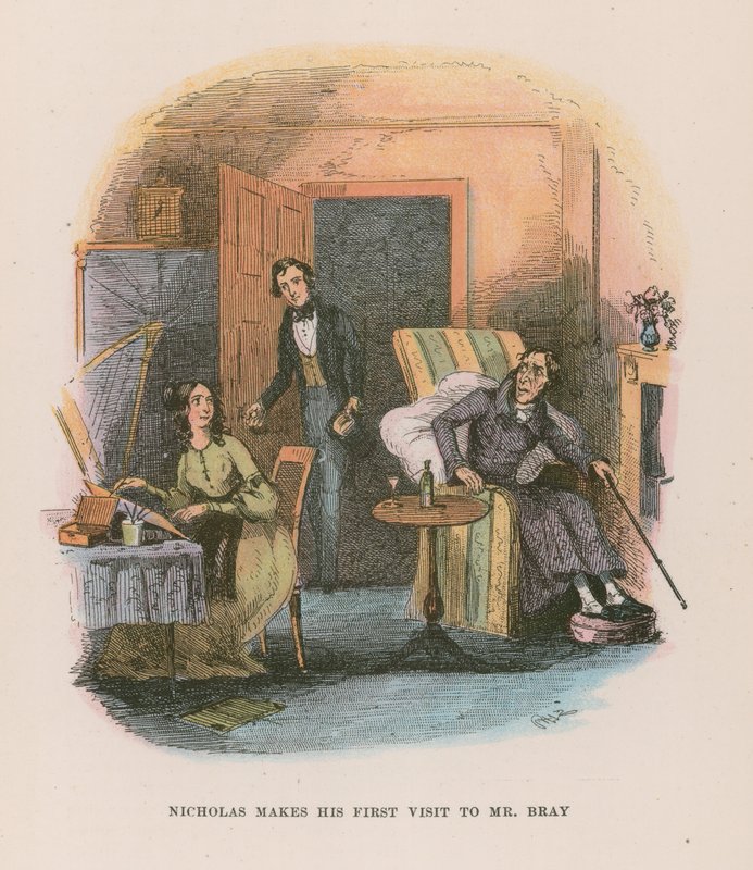 Illustration til Nicholas Nickleby af Hablot Knight Browne