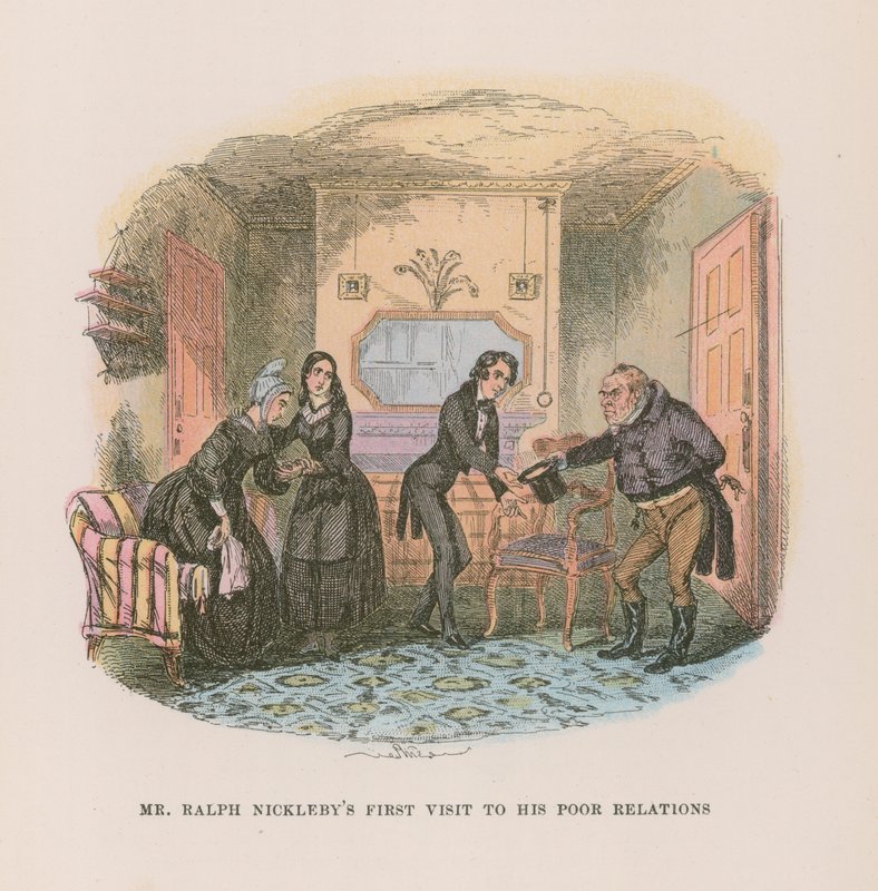 Illustration til Nicholas Nickleby af Hablot Knight Browne