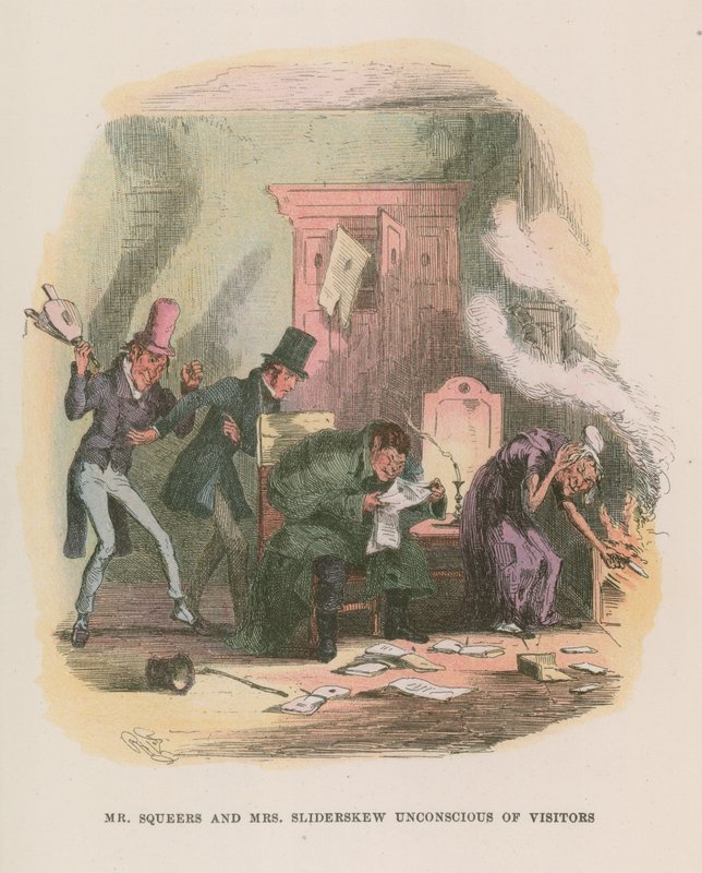 Illustration til Nicholas Nickleby af Hablot Knight Browne