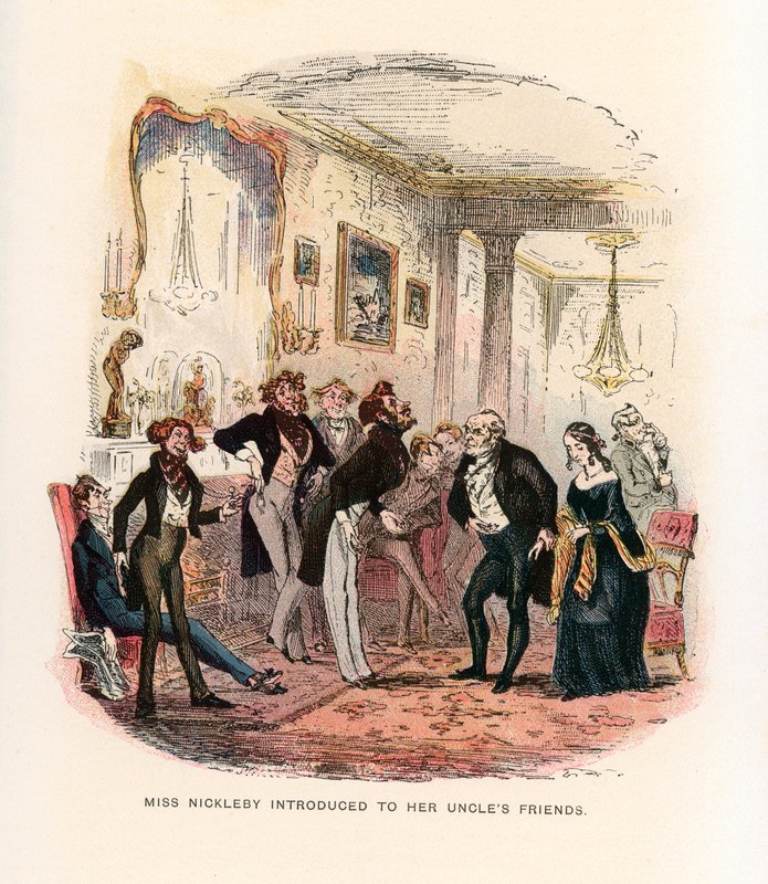 Illustration til Nicholas Nickleby af Hablot Knight Browne