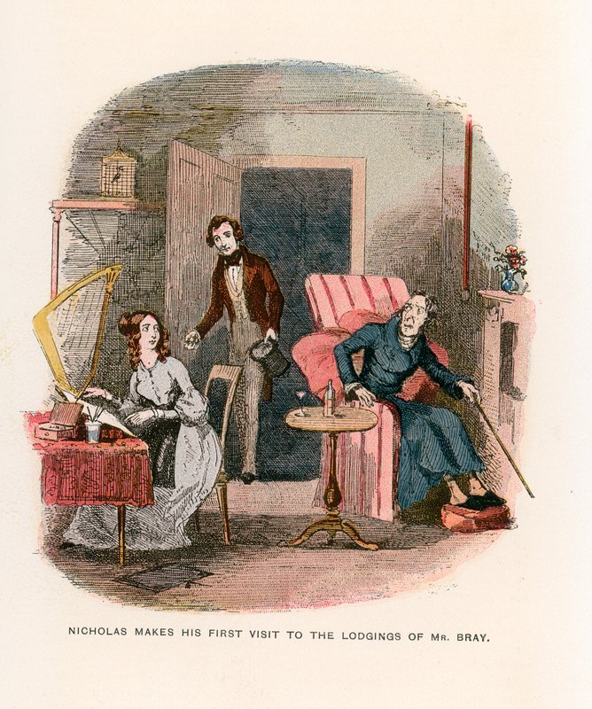 Illustration til Nicholas Nickleby af Hablot Knight Browne