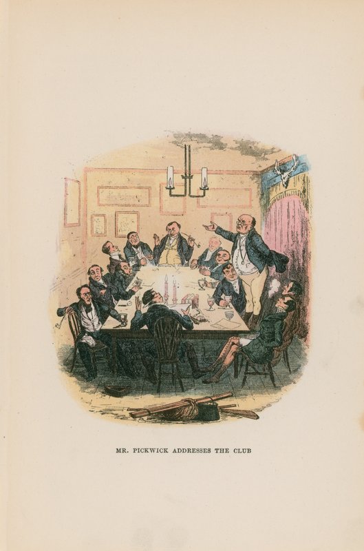 Illustration til Pickwick Papers af Hablot Knight Browne