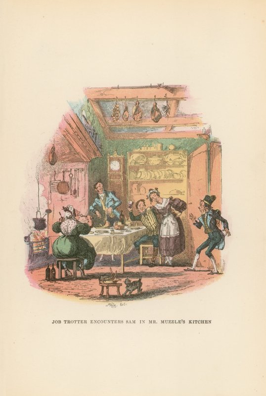 Illustration til Pickwick Papers af Hablot Knight Browne