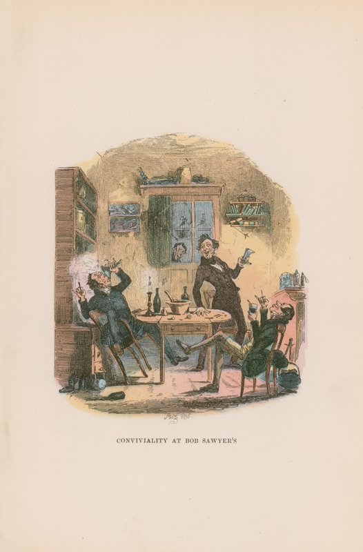 Illustration til Pickwick Papers af Hablot Knight Browne