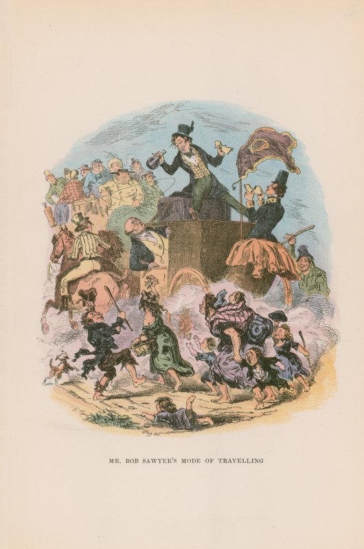 Illustration til Pickwick Papers af Hablot Knight Browne