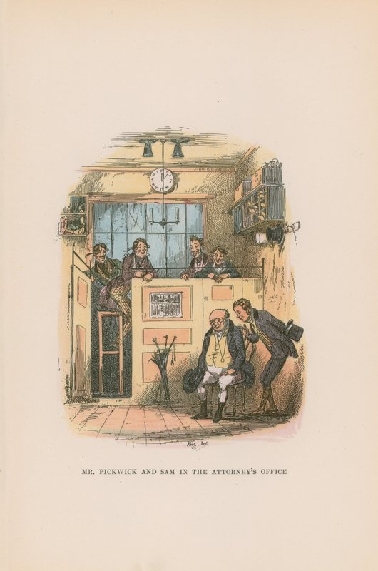 Illustration til Pickwick Papers af Hablot Knight Browne