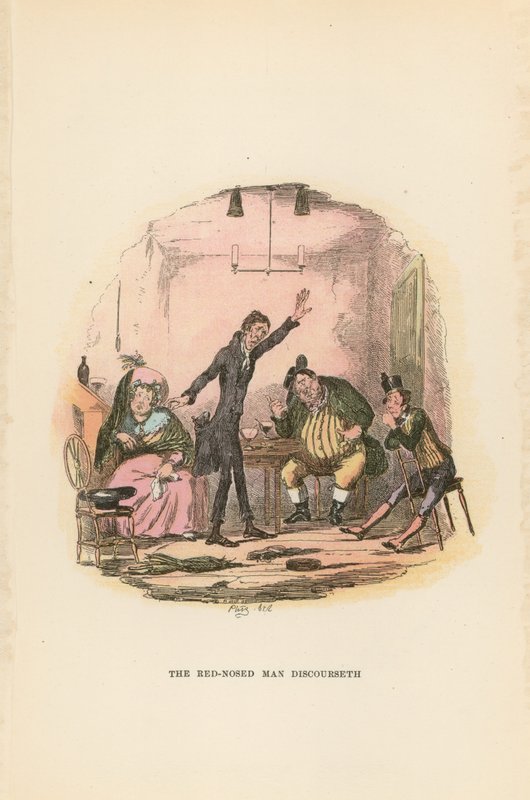 Illustration til Pickwick Papers af Hablot Knight Browne