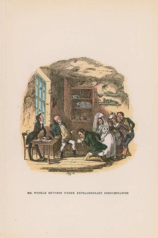 Illustration til Pickwick Papers af Hablot Knight Browne