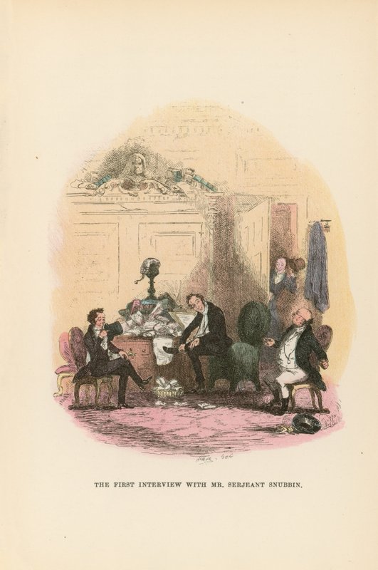 Illustration til Pickwick Papers af Hablot Knight Browne