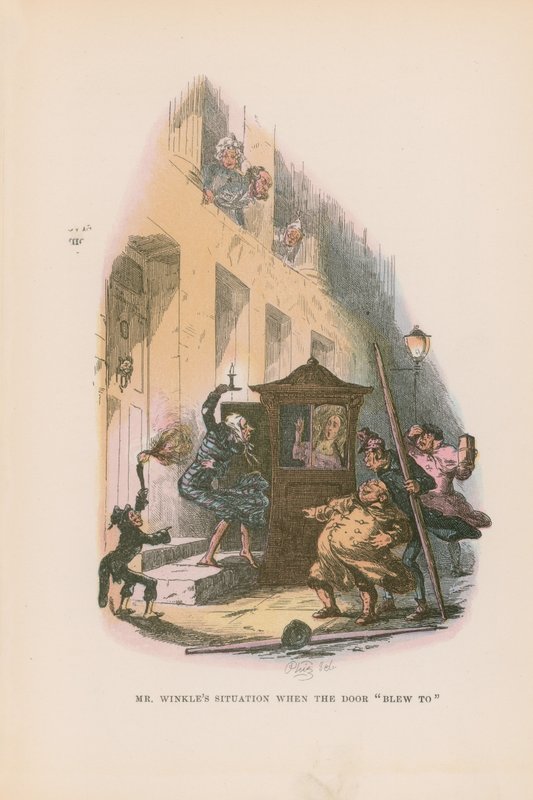 Illustration til Pickwick Papers af Hablot Knight Browne