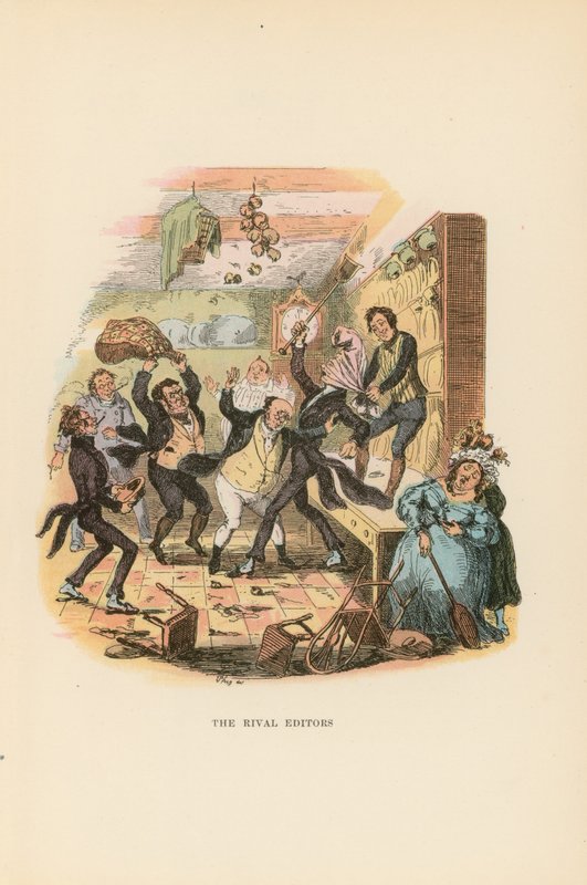 Illustration til Pickwick Papers af Hablot Knight Browne