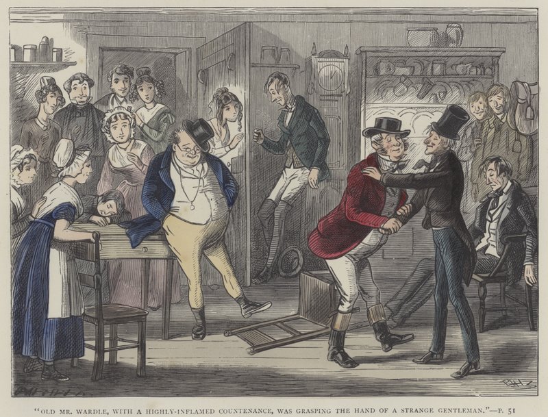 Illustration til Pickwick Papers af Hablot Knight Browne