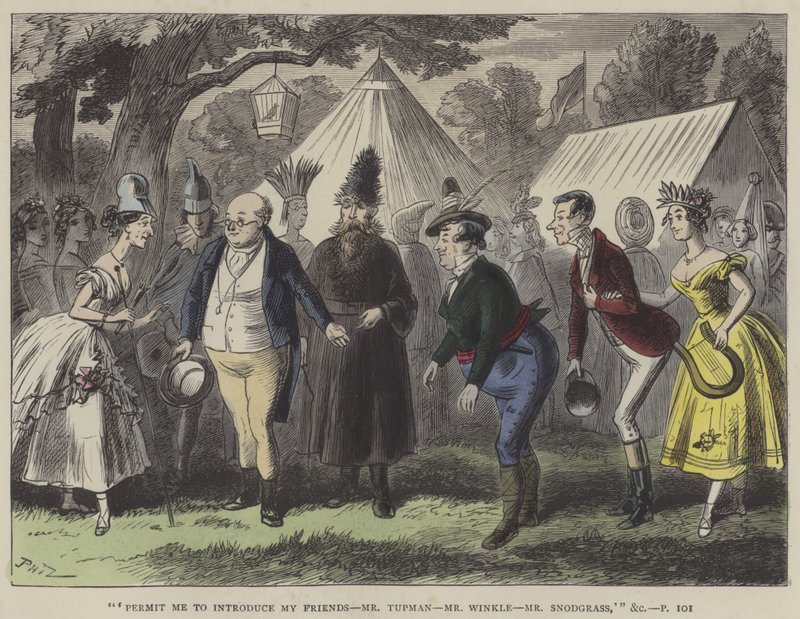 Illustration til Pickwick Papers af Hablot Knight Browne