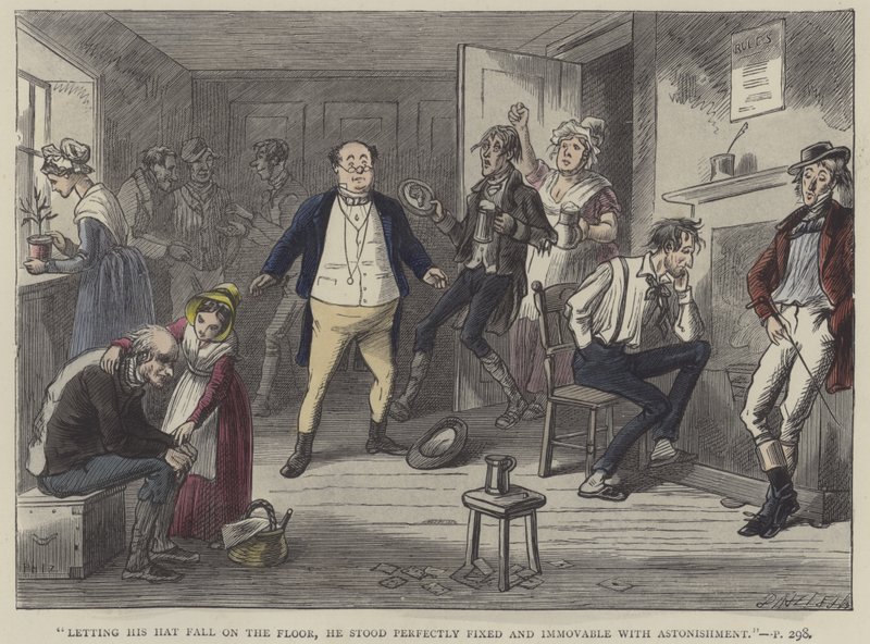 Illustration til Pickwick Papers af Hablot Knight Browne