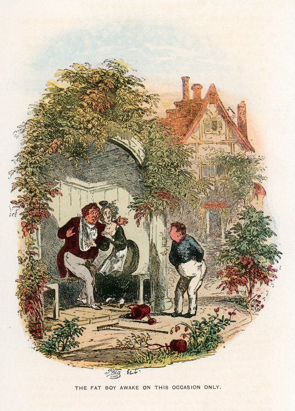 Illustration til Pickwick Papers af Hablot Knight Browne