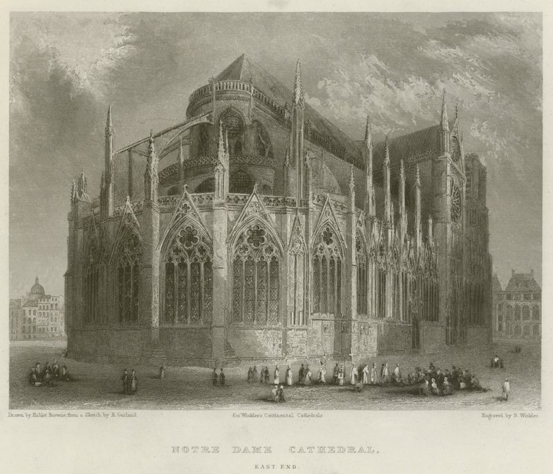 Notre Dame-katedralen, East End af Hablot Knight Browne