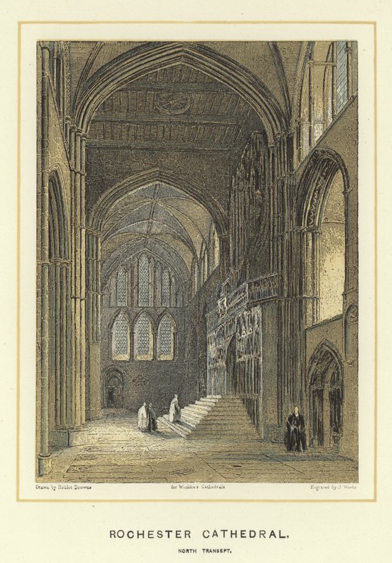 Rochester Cathedral, nordlige tværskib af Hablot Knight Browne