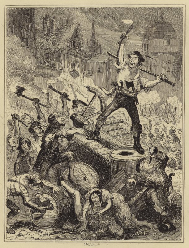 Wilkes Riots af Hablot Knight Browne