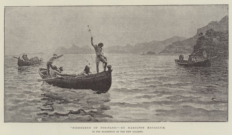 Fisherman of Positano, i udstillingen på det nye galleri af Hamilton Macallum