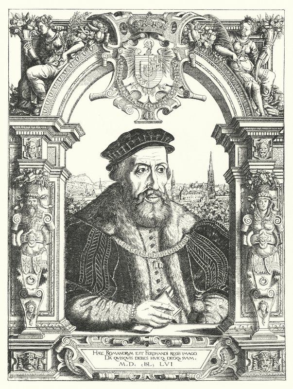 Ferdinand I, hellig romersk kejser (gravering) af Hanns Sebald Lautensack