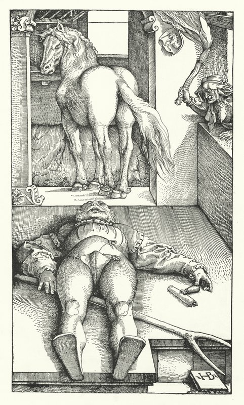 Den forheksede brudgom (gravering) af Hans (after) Baldung Grien