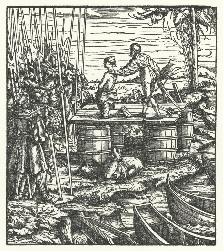 Henrettelse af lederne af et oprør mod ærkehertug Maximilians styre i Flandern af Hans (after) Burgkmair
