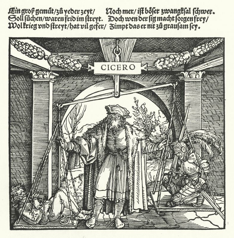 Retfærdighed (gravering) af Hans (after) Burgkmair