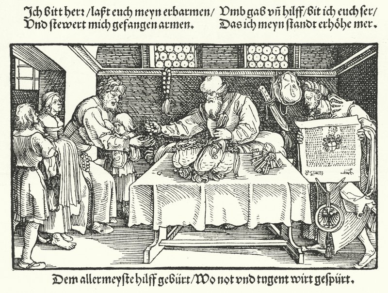 Velgøreren (gravering) af Hans (after) Burgkmair