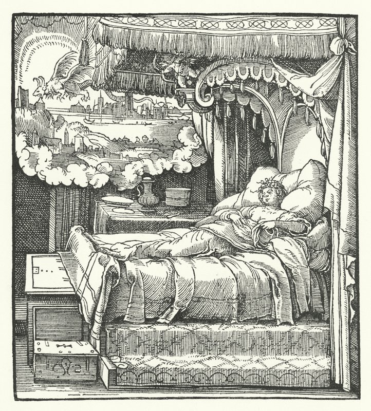 Sibyllens vision (gravering) af Hans (after) Burgkmair
