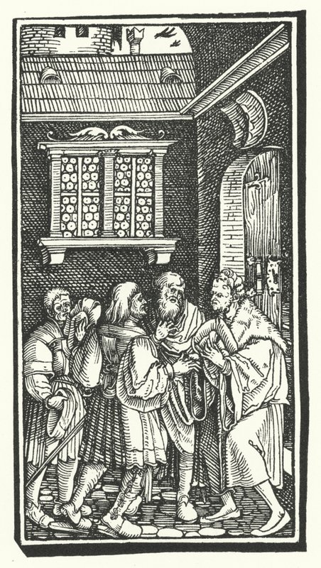 Træsnit fra De Remediis Utriusque Fortunae (Remedies for Fortune Fair and Foul) af Petrarch (gravering) af Hans (after) Burgkmair