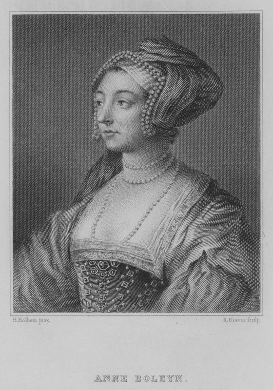 Anne Boleyn (gravering) af Hans (after) Holbein the Younger