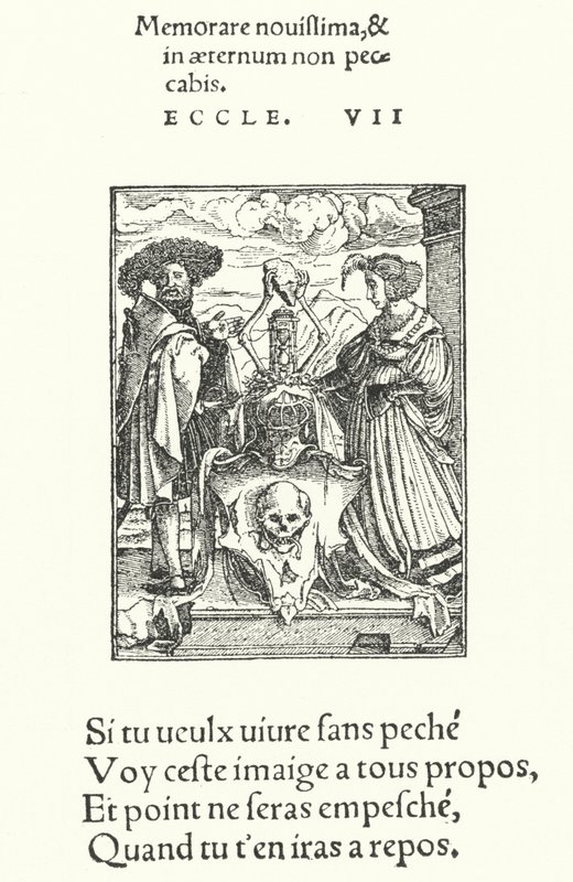 Dødens allegoriske skjold (gravering) af Hans (after) Holbein the Younger