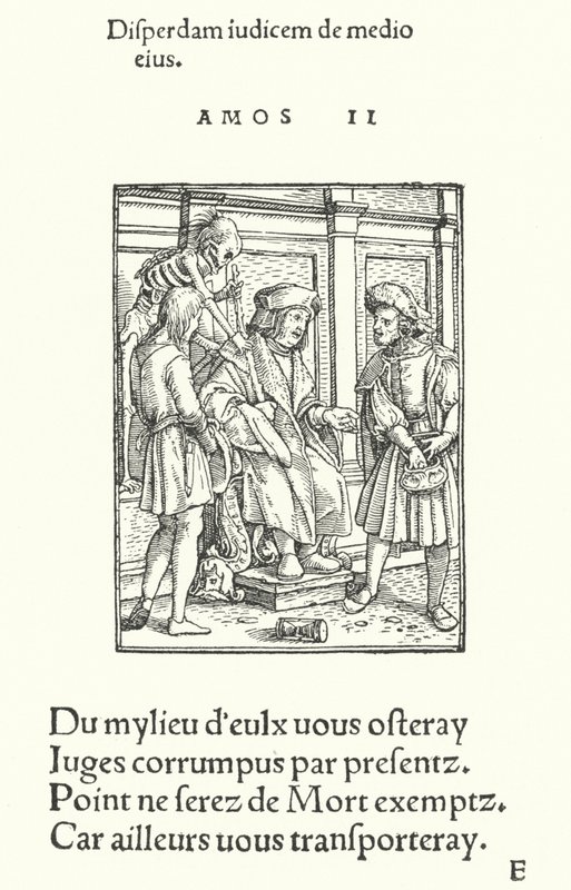 Den korrupte dommer (gravering) af Hans (after) Holbein the Younger