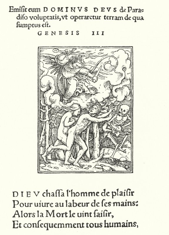 The Driving Forth from Eden (gravering) af Hans (after) Holbein the Younger