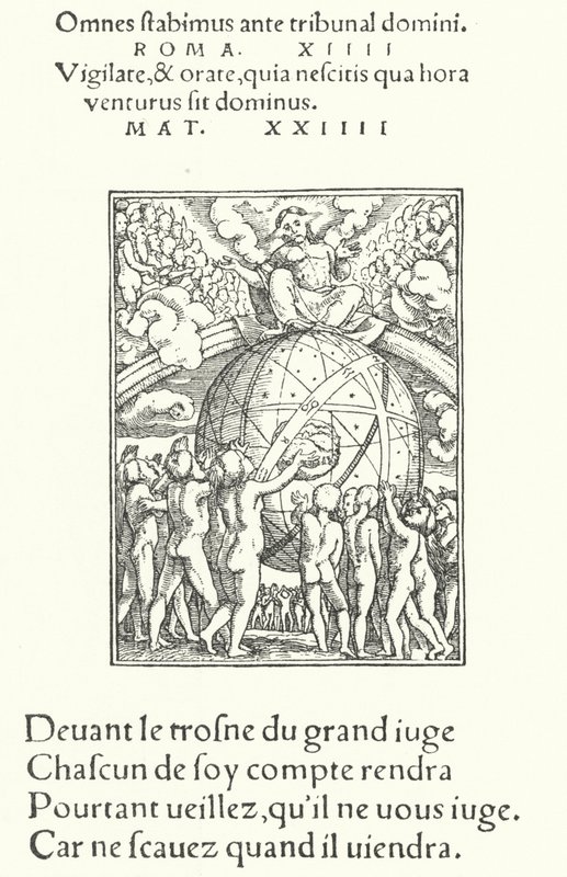 Den sidste dom (gravering) af Hans (after) Holbein the Younger