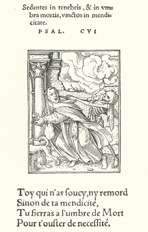 Troldmandsbroren eller munken (gravering) af Hans (after) Holbein the Younger